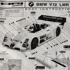 Vintage HPI Super Nitro RS4 7512 BMW V12 LMR COMPLETE Body & Decal Sticker Set.
