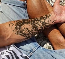 Wrecking Life Waterproof Temporary Tattoos Sleeve Women Mens Fake Sticker Arm