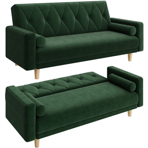 Convertible sofa bed - bed, velvet