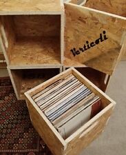 12" Vinyl LP Record Storage Cube Box Crate Shelf Portable Stackable  osb X4