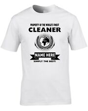 Cleaner Custom Men's T-Shirt World Best Job Cleaning Housekeeper Cool Gift Name