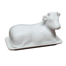 Traditional Porcelain Cow Belly Shape Covered Butter Dish W 18 x D 10 x H 11 cm