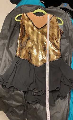 Gold sequins figure skating - gold,