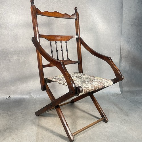 Antique campaign chair - campaign,