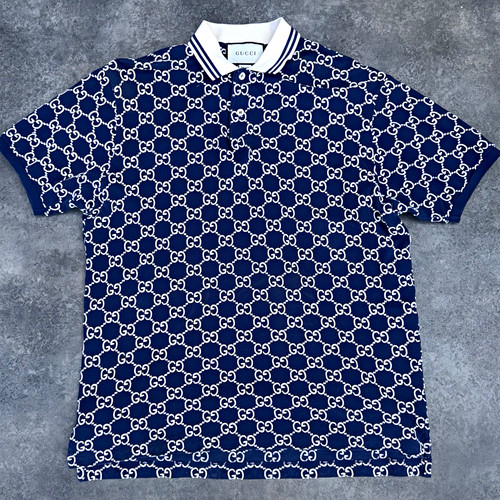 Gucci men blue white logo - gucci, &