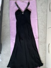 Stunning Black Faviana Designer Evening Dress - Size 8 - Excellent Condition