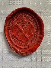 Antique Wax Impression of a Seal "Cathedralis Wellen' 1592 S.'Novi Clausi Vicari