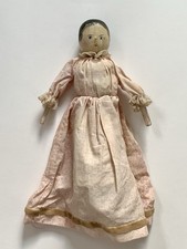 Old Antique Wooden Peg Doll 