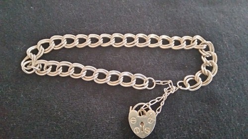 Sterling silver double curb - silver,