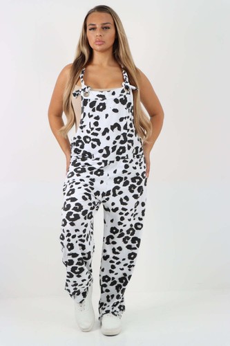 Dungaree women leopard print - dungaree,