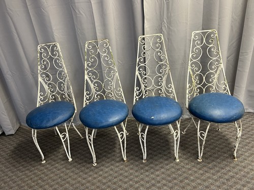 Vintage wrought iron chair - wrought,