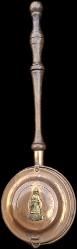Vintage copper bed warmer with - bed,