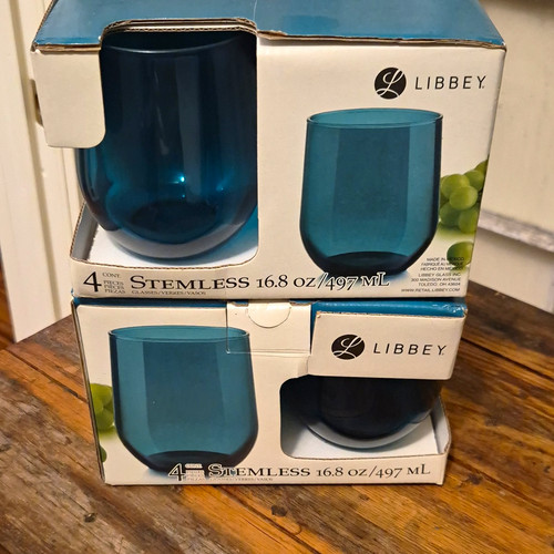 Libbey blue solid color - libbey,