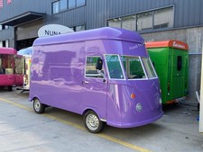 Retro Style Purple Food Truck Mobile Coffee Ice Cream Catering Van