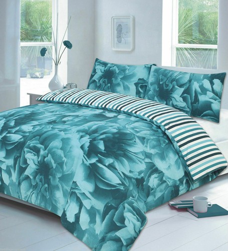 Luxury reversible floral duvet - reversible,