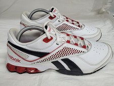 Reebok Hexride Mens/Boys Sports School Walk Shoes White Black Red Size 8.5 *READ