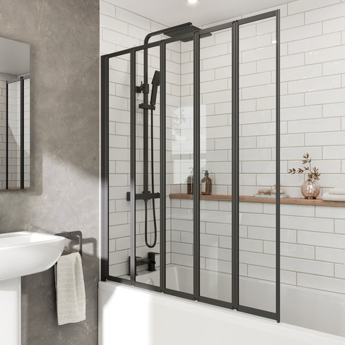 Panel folding bath - panel, shower