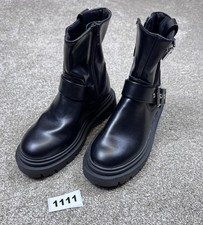 Zara Kid's Black Leather Ankle
