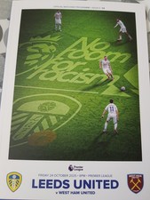 Leeds United v West Ham United programme and official Teamsheet 24.10.25