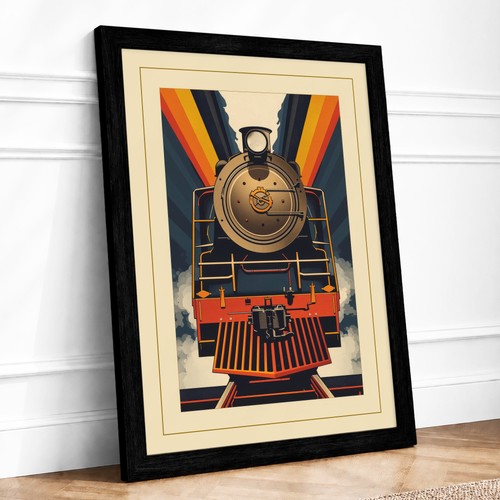 Locomotive motion art deco - locomotive,