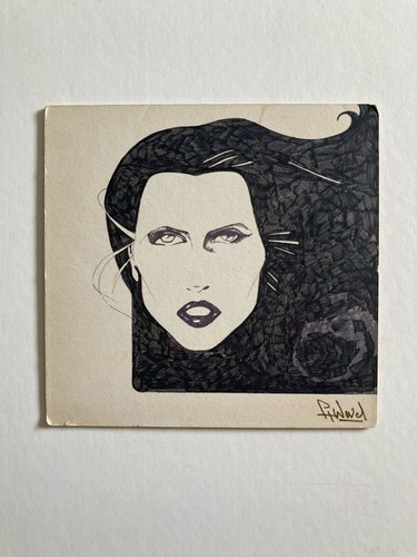 Vintage 80s lady illustration - vintage,