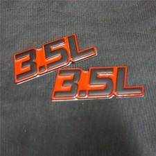 2x Red Black 3.5L Metal Emblem Decal Sticker Badge Turbo V6 Coupe Diesel Vehicle