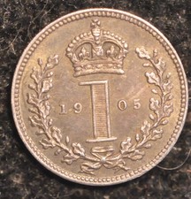 Maundy penny 1905 edward - 1905, vii