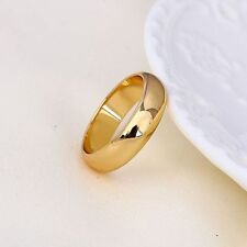 9ct 9K Yellow Gold  plated  Men Girl Plain Wedding wide Band Ring All Sizes.2087