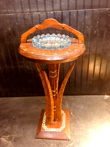 Vintage art deco pedestal - art,