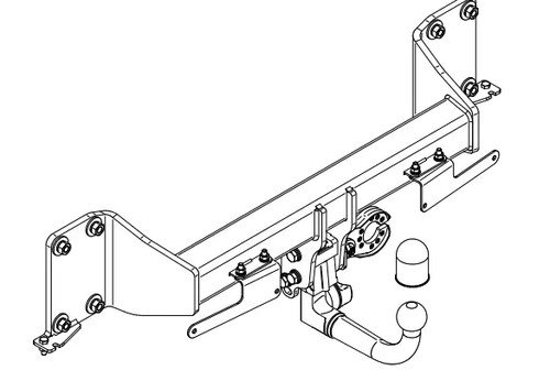 Detachable swan neck tow bar - swan,