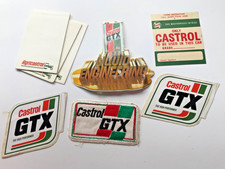 Castrol GTX Fabric Badge,  3x Paper Stickers Agricastrol Notepads Oil Original