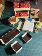 Vintage Lundby Scale Dolls House Furniture, Tomy, Mobilia 1970s