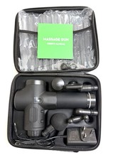 Genuine Fitness Massage Gun for Athlets Deep Tissue Massager 6 Heads Black UK