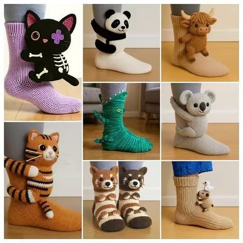 Cute animal socks warm - cute,