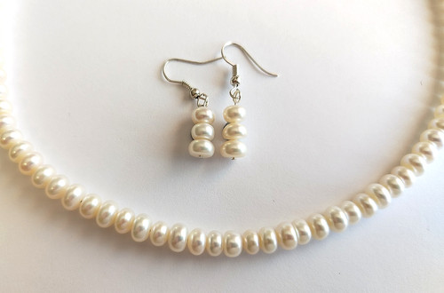 Cream freshwater pearls - cream,
