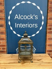 Lovely Reproduction Victorian Style Table Or Hanging Lantern Copper Colour Large