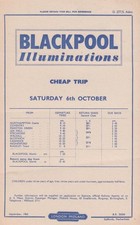 BRITISH RAILWAYS HANDBILL BLACKPOOL ILLUMINATIONS (NORTHAMPTON CASTLE) SEP 1962