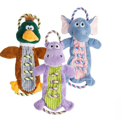 Squeaky plush dog - dog, toy