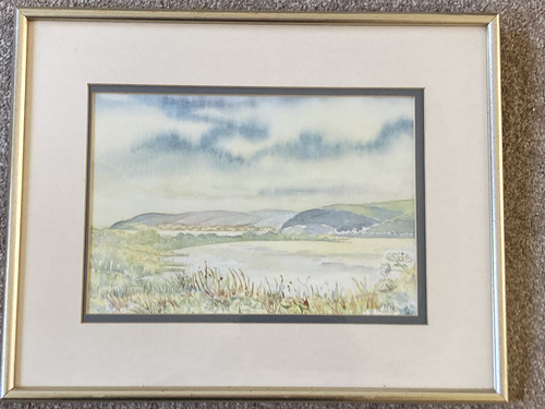 Vintage framed watercolour - vintage,