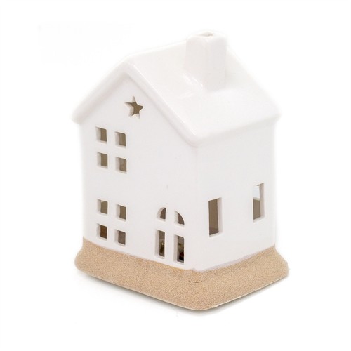 White ceramic led house - white,