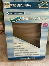 Fun Waves Novelty Resin Marble Effect Toilet Seat (with Fixings) Off White/Black