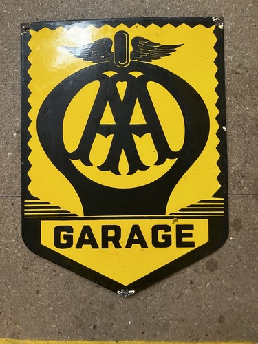 Garage enamel advertising - aa,