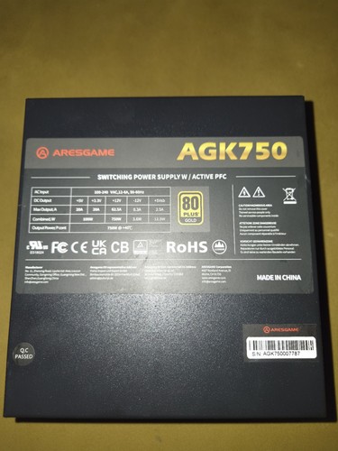 Aresgame agk 750w psu - 750w,