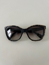 Prada SPR 20P MA-50A7 Women Cat Eye Sunglasses Black Havana 140mm | Scratches