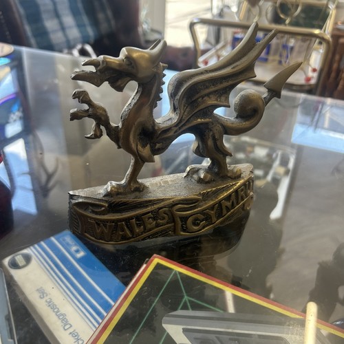 Vintage brass welsh - vintage, dragon
