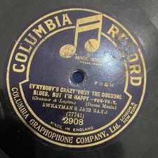 78rpm Sweatman’s Jazz Band -Everybody’s Crazy’ out The Doggone Blues/Regretful