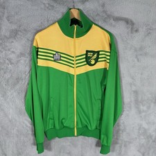 Admiral Norwich FC Track Jacket Mens XL Green & Yellow Full Zip
