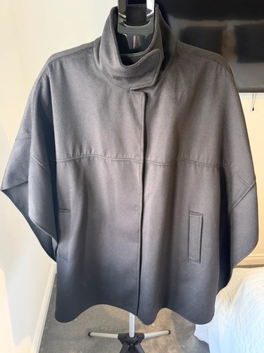 Black cape poncho - poncho, coat
