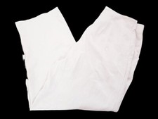 Womens Ladies Beige Straight Fit Dress Pants linen Trousers Size 14UK Regular