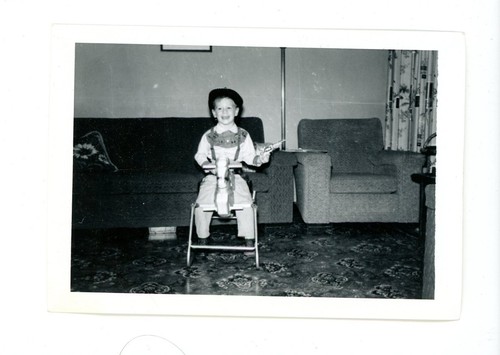 Boy western outfit on - in,